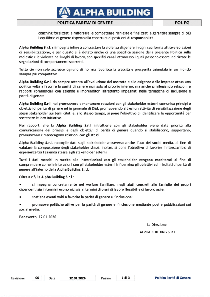 Politica per la parità di genere – pagina 2